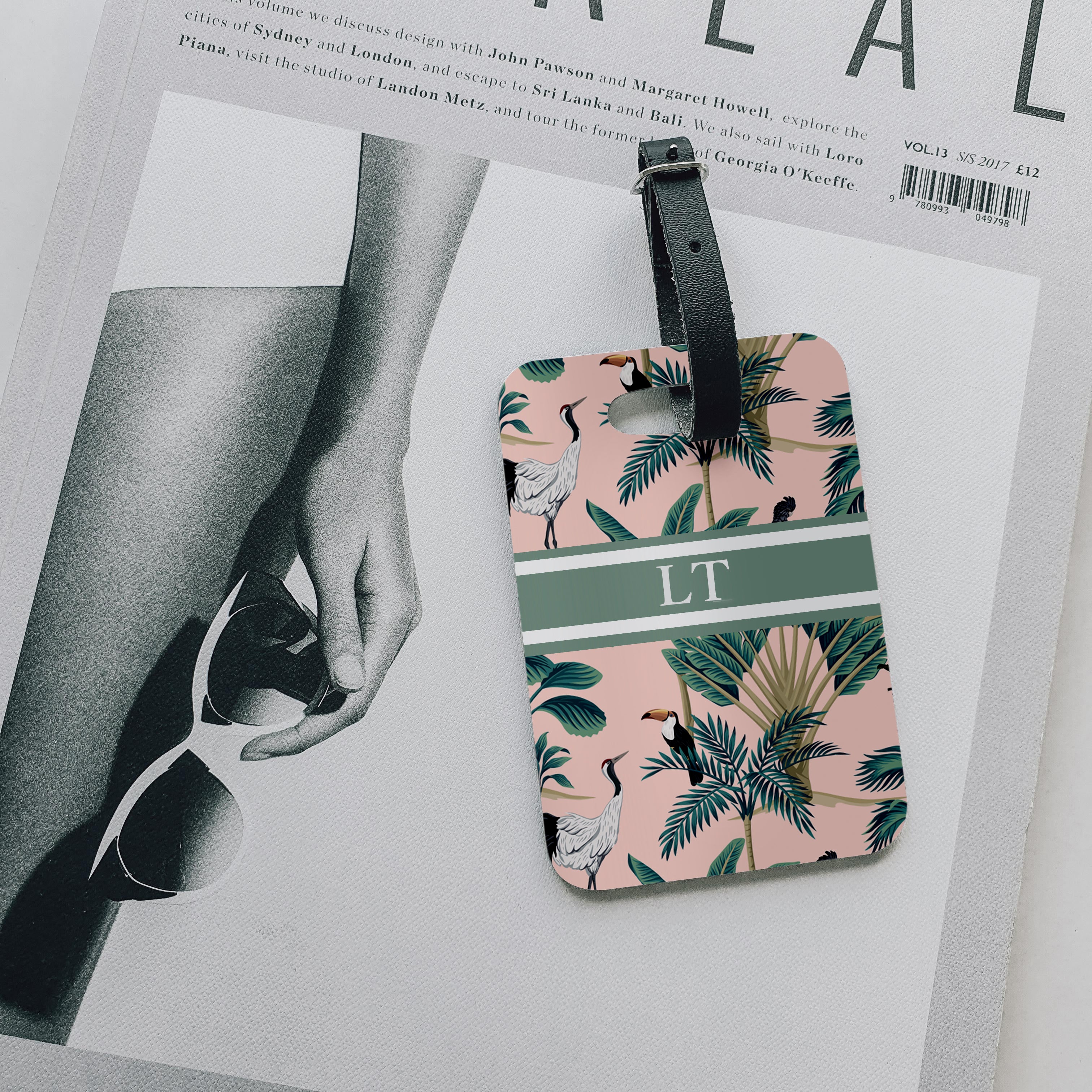 Personalised Luggage Tag Tropical Bird Koko Blossom