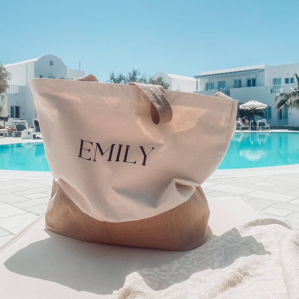 personalized beach tote