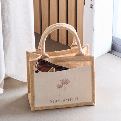 Jute Palm Tote | Set of Two