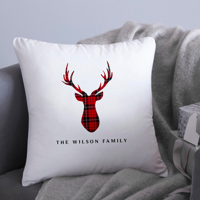 Christmas Stag Personalised Cushion
