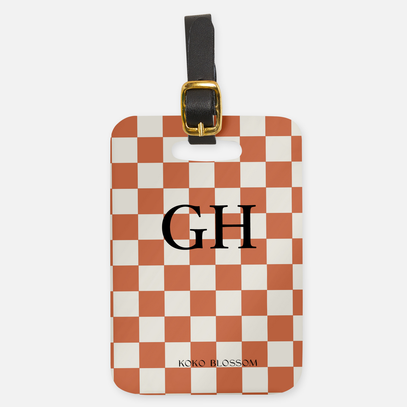 Personalised Luggage Tag | Checked in Caramel