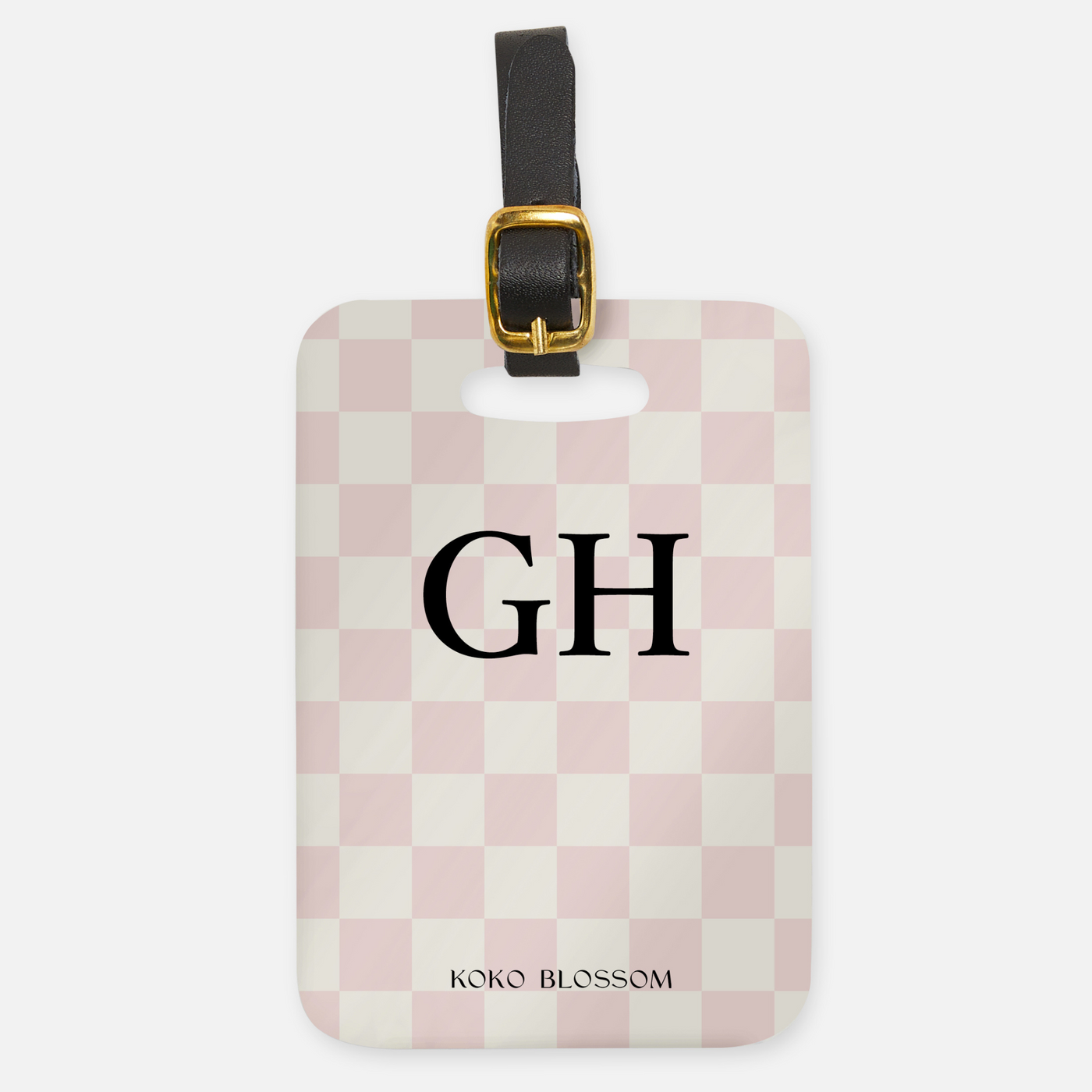 Personalised Luggage Tag | Checked in Blush