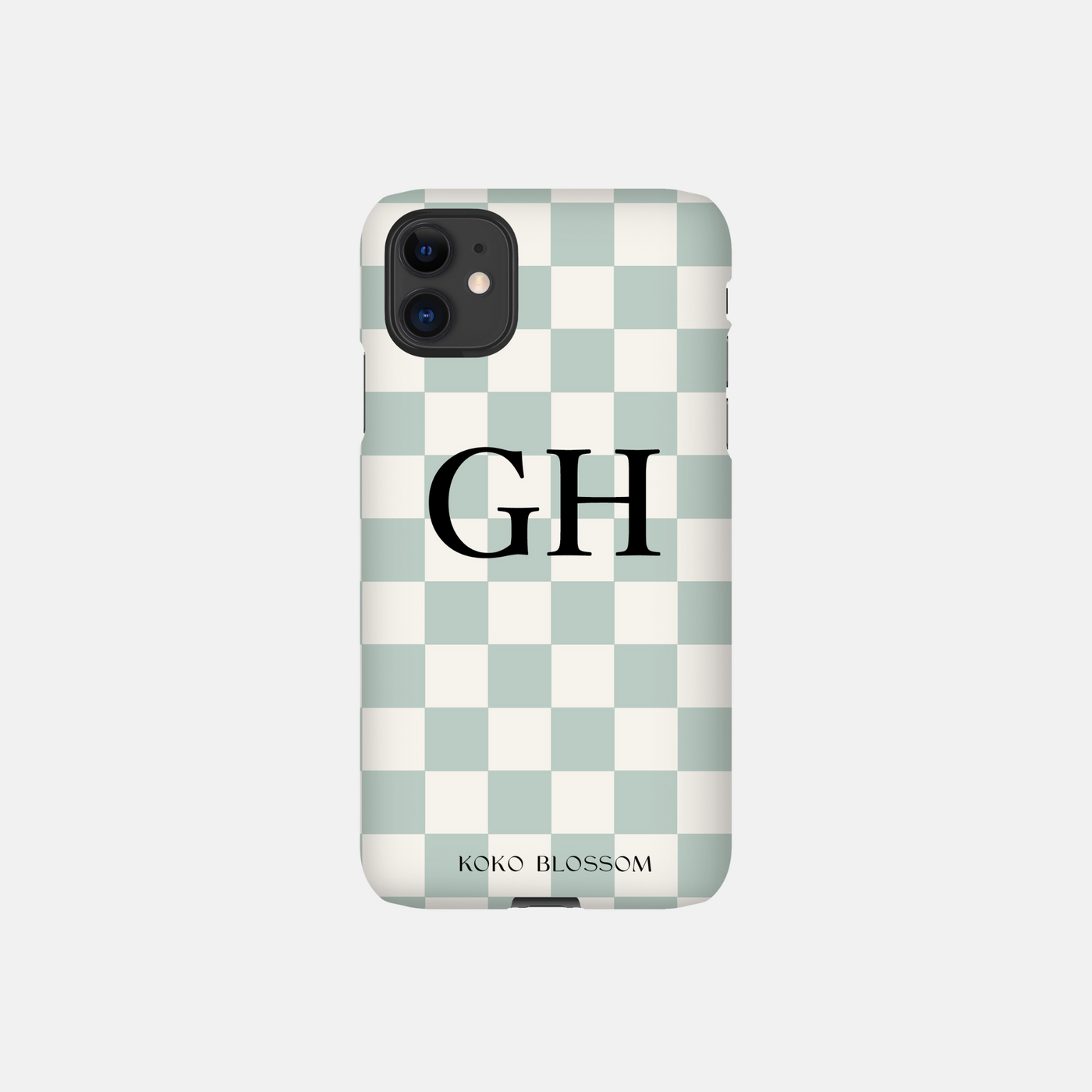 Personalised Phone Case | Checked in Sage