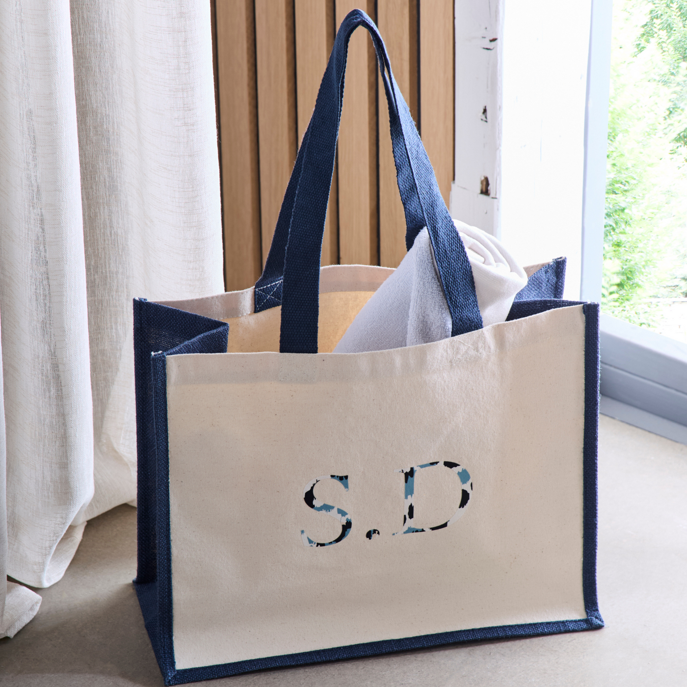 Navy Personalised Tote