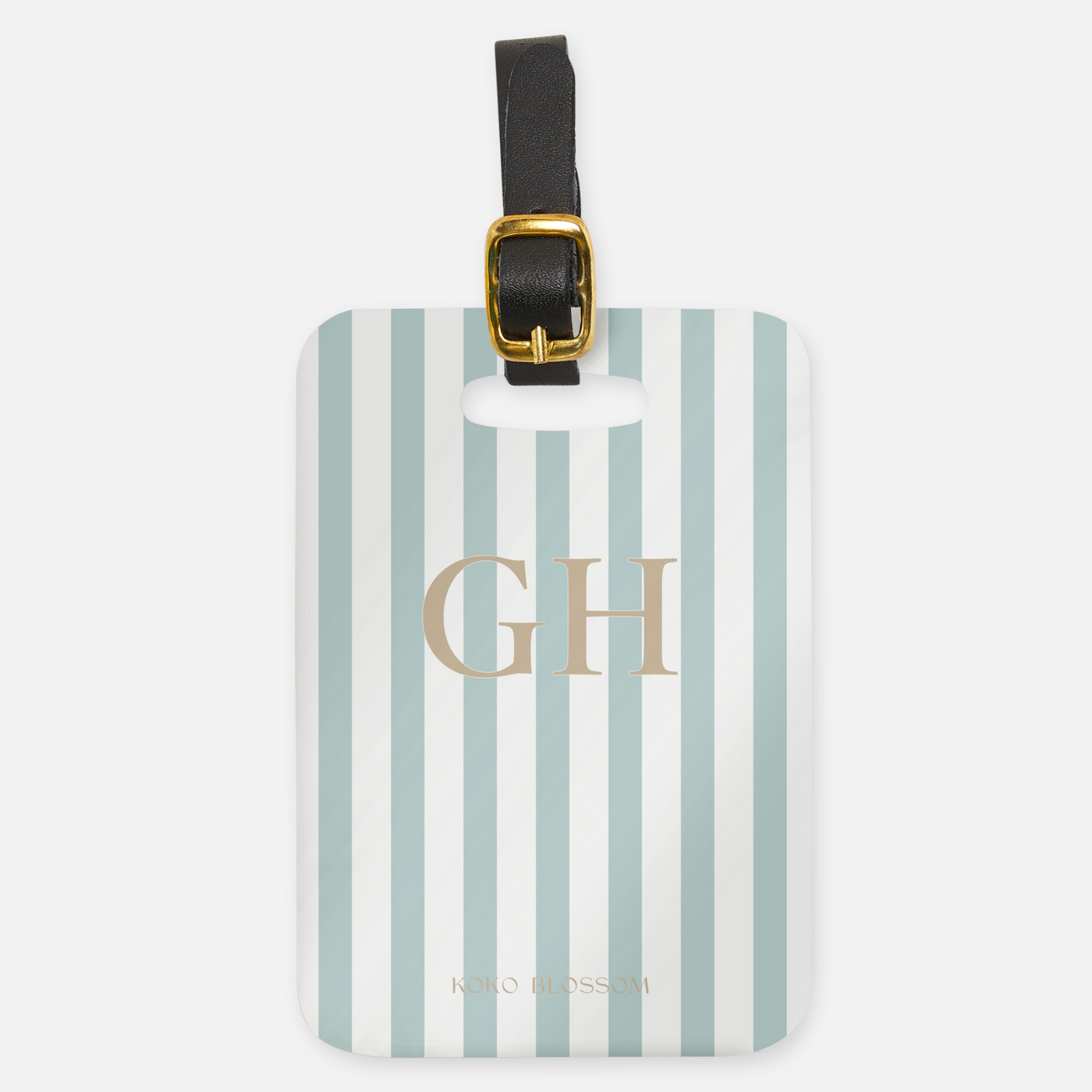 Personalised Luggage Tag | Amalfi Stripe in Teal