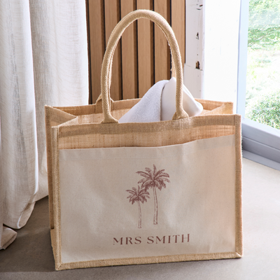 Jute Palm Tote | Set of Two