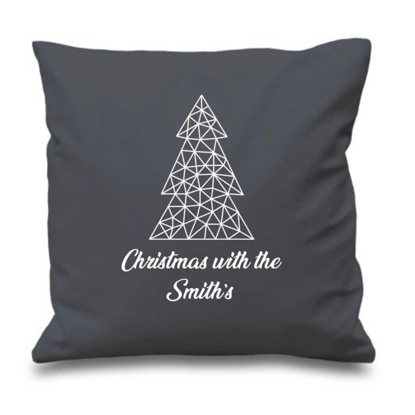Geo Christmas Tree Personalised Cushion