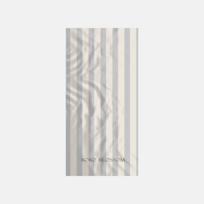 Personalised Towel | Amalfi Stripe in Dove