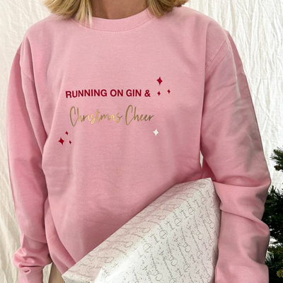 Christmas Cheer Personalised Sweatshirt | Pink