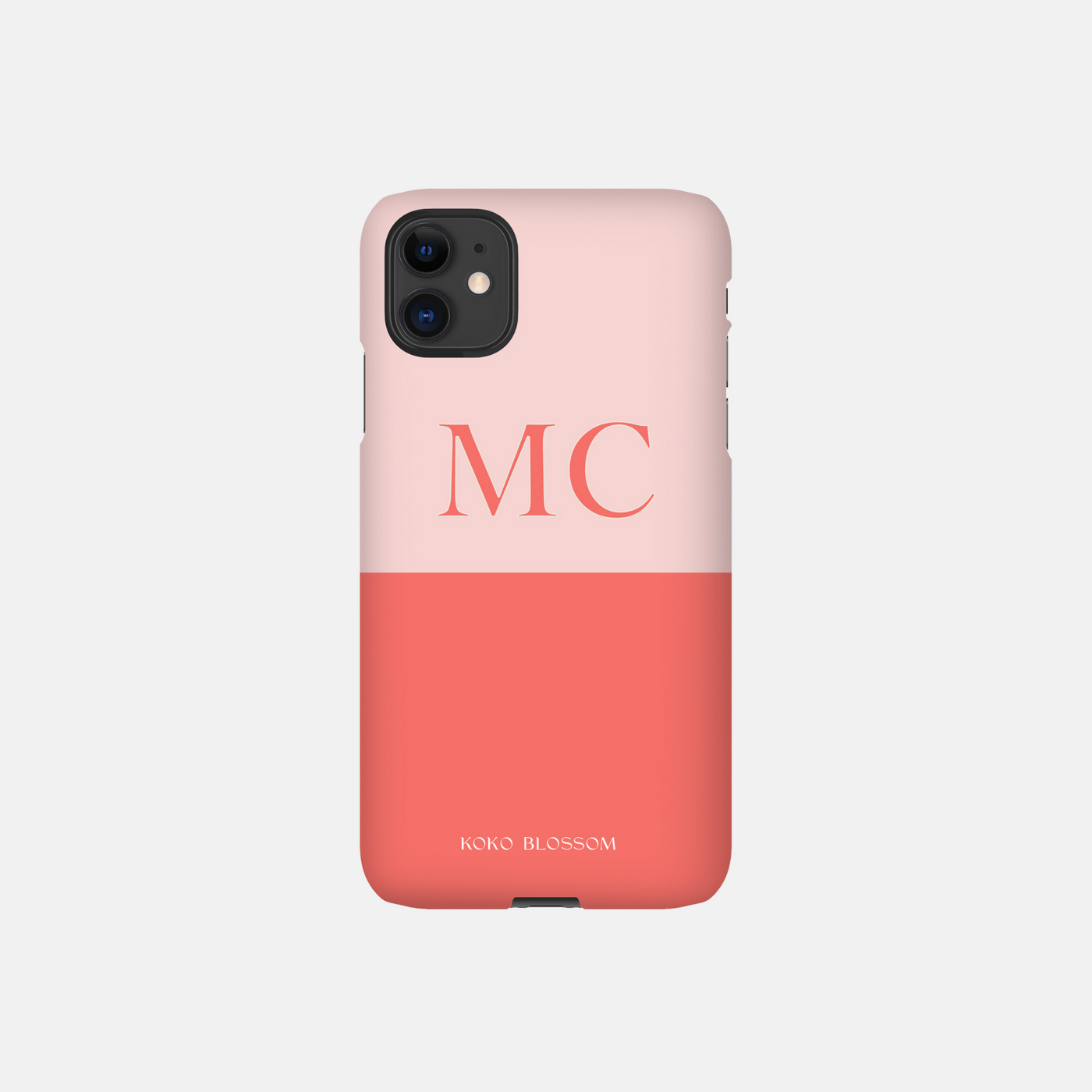 Personalised Phone Case | Colourblock in Blush + Watermelon