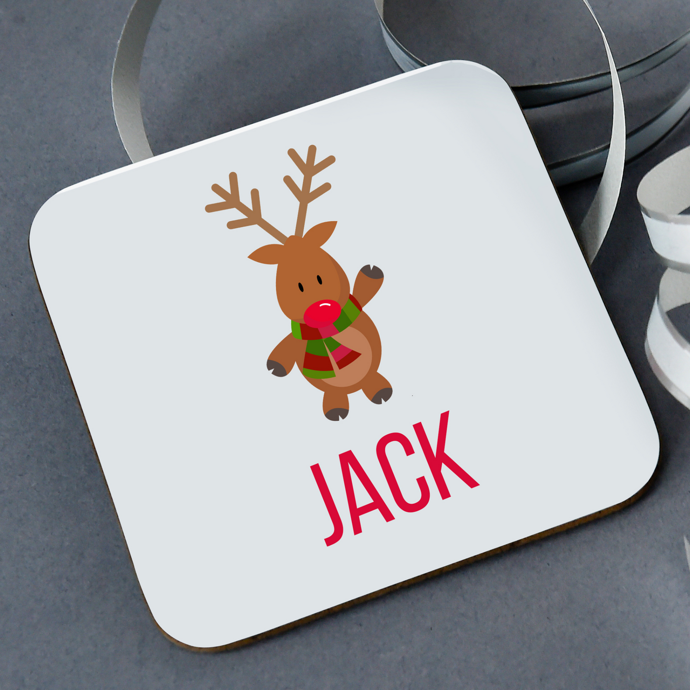 Personalised Coaster | Christmas Reindeer