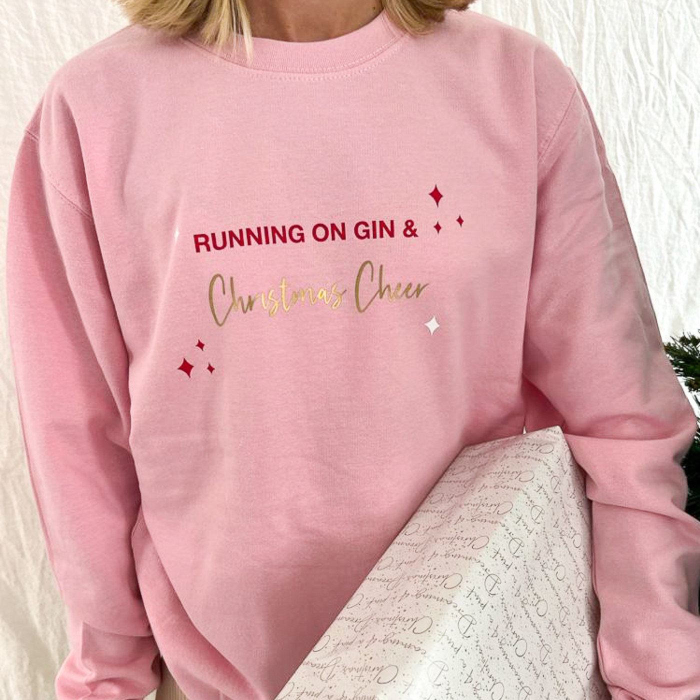 Christmas Cheer Personalised Sweatshirt | Pink