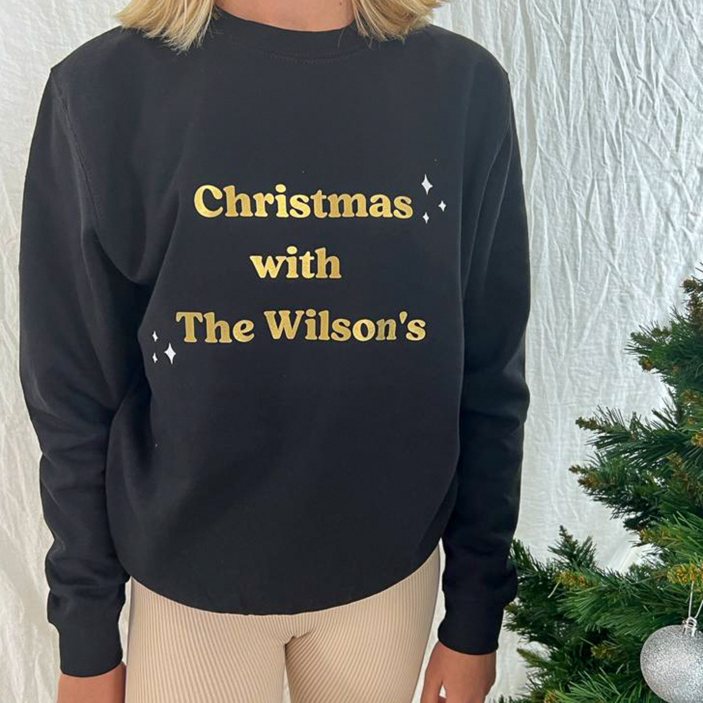 Festive Personalised Sweatshirt | Black