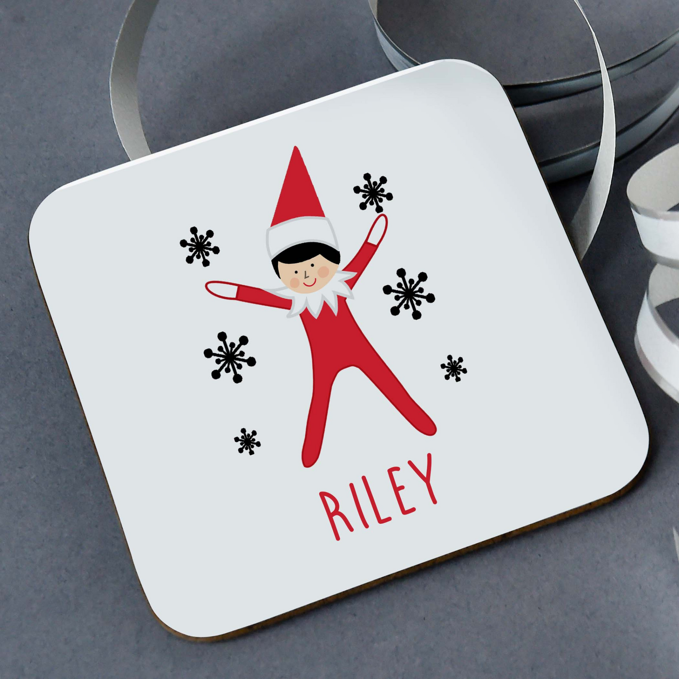 Personalised Coaster | Christmas Elf