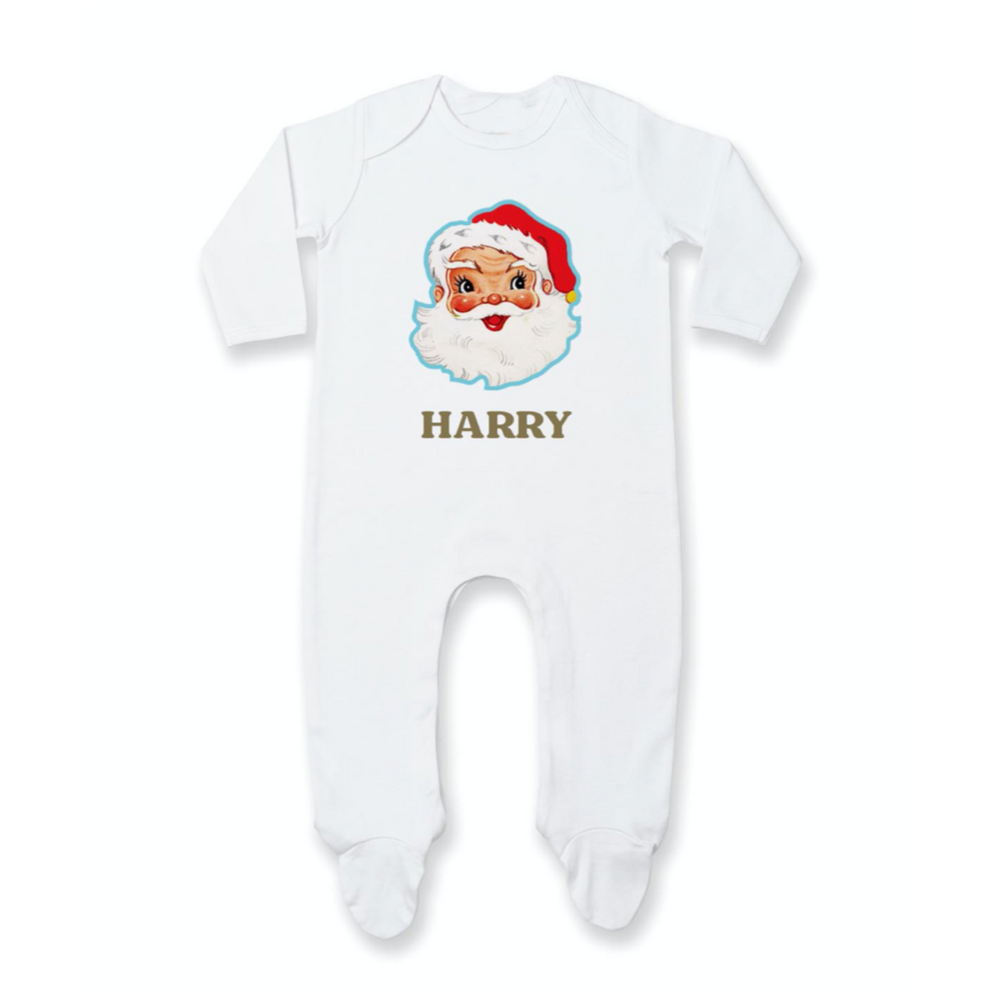 Retro Santa Personalised Christmas Pyjamas | Baby
