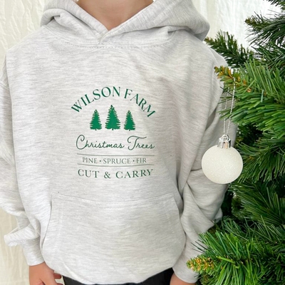 Kids Winter Farm Personalised Hoody