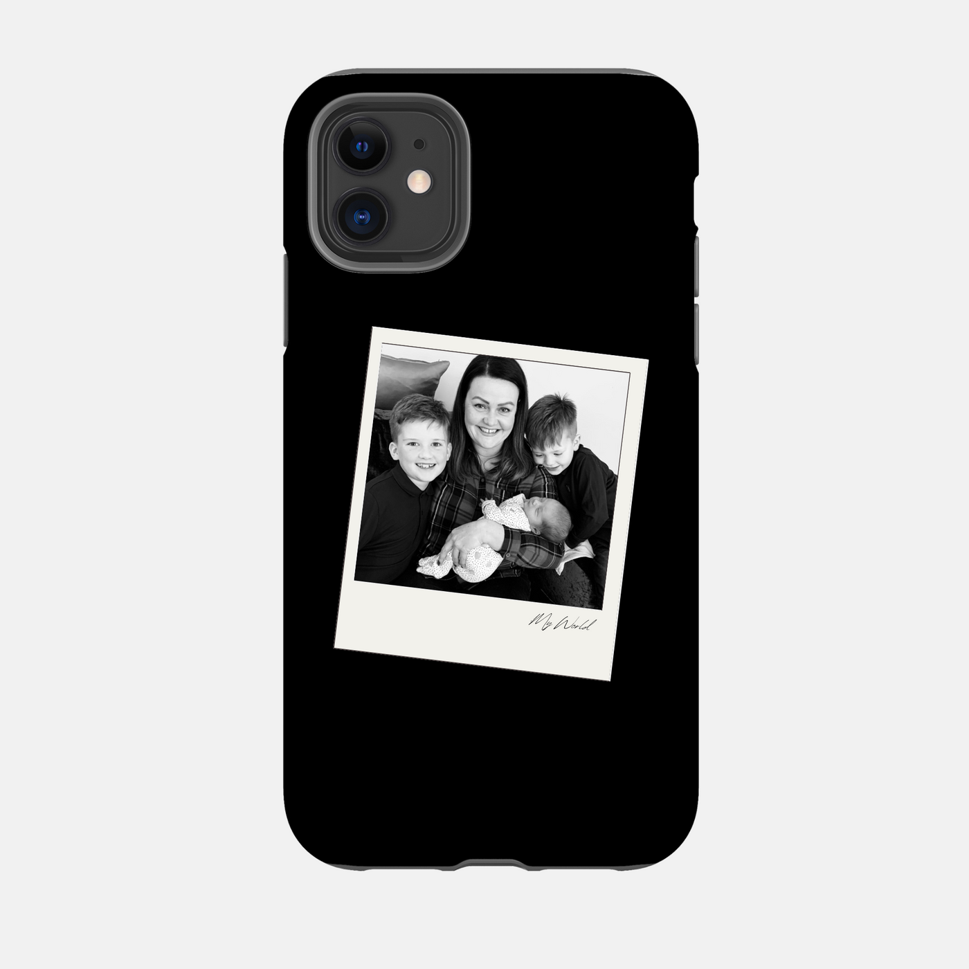 Personalised Phone Case | Polaroid in Black