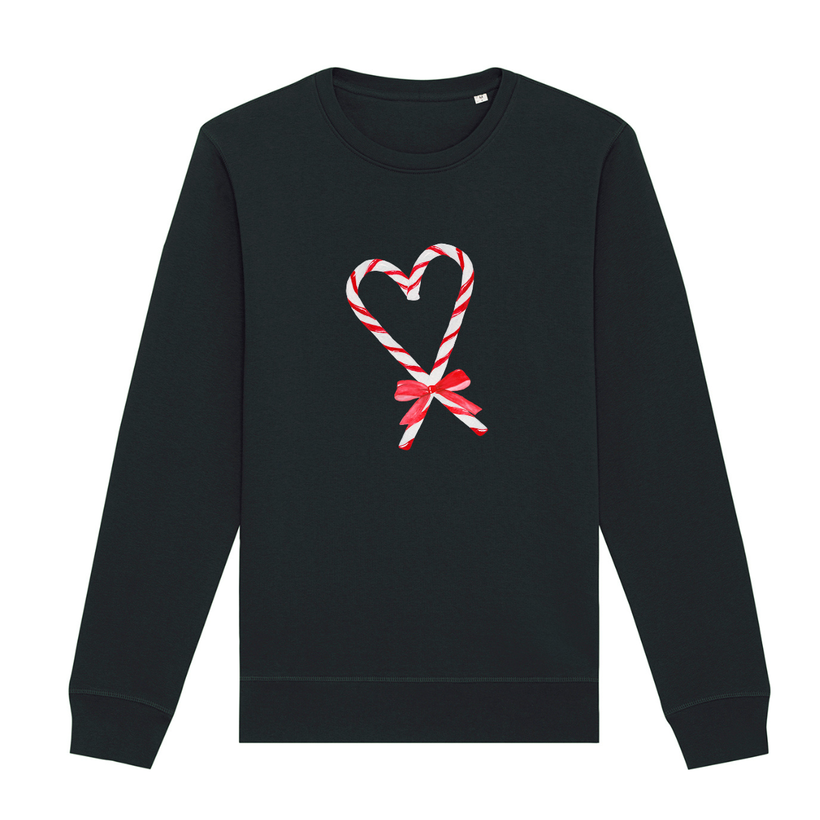 Candy Cane Hearts Sweatshirt | Black