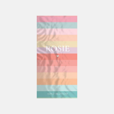 Kids Personalised Towel | Rainbow Stripe