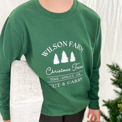 Kids Winter Farm Personalised Sweatshirt