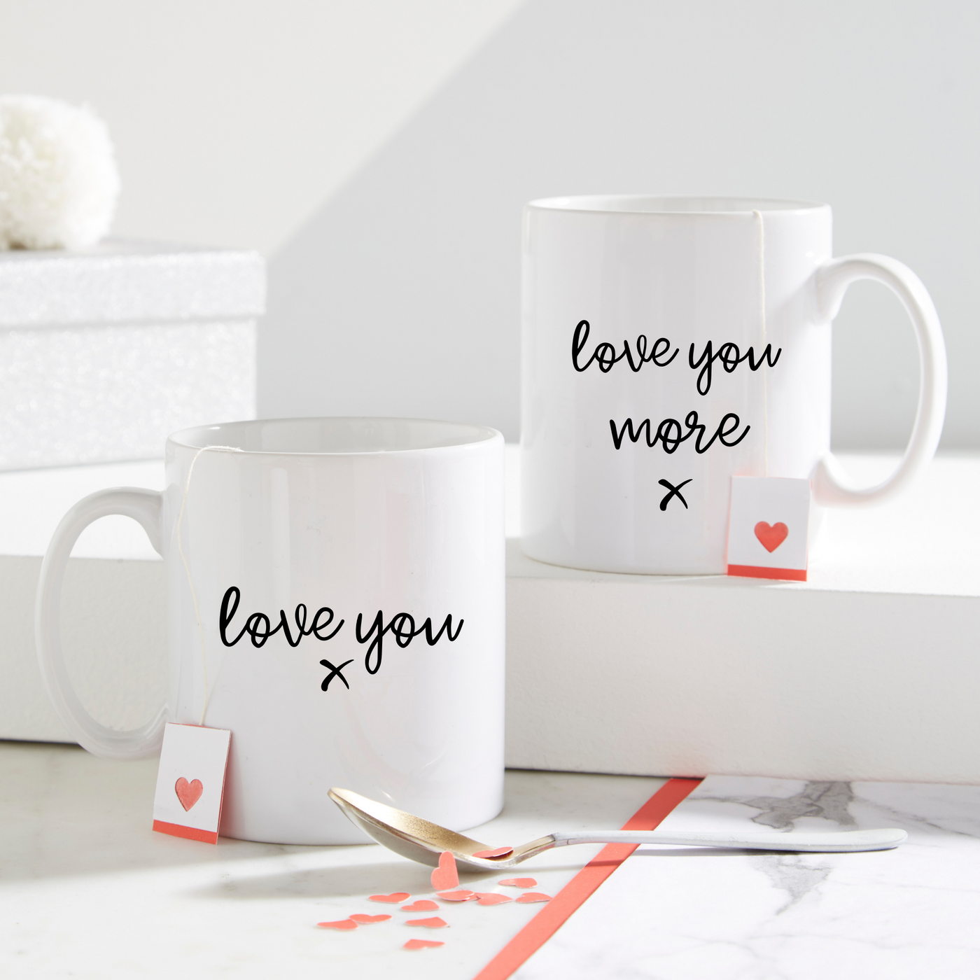 Love You More Mug Set