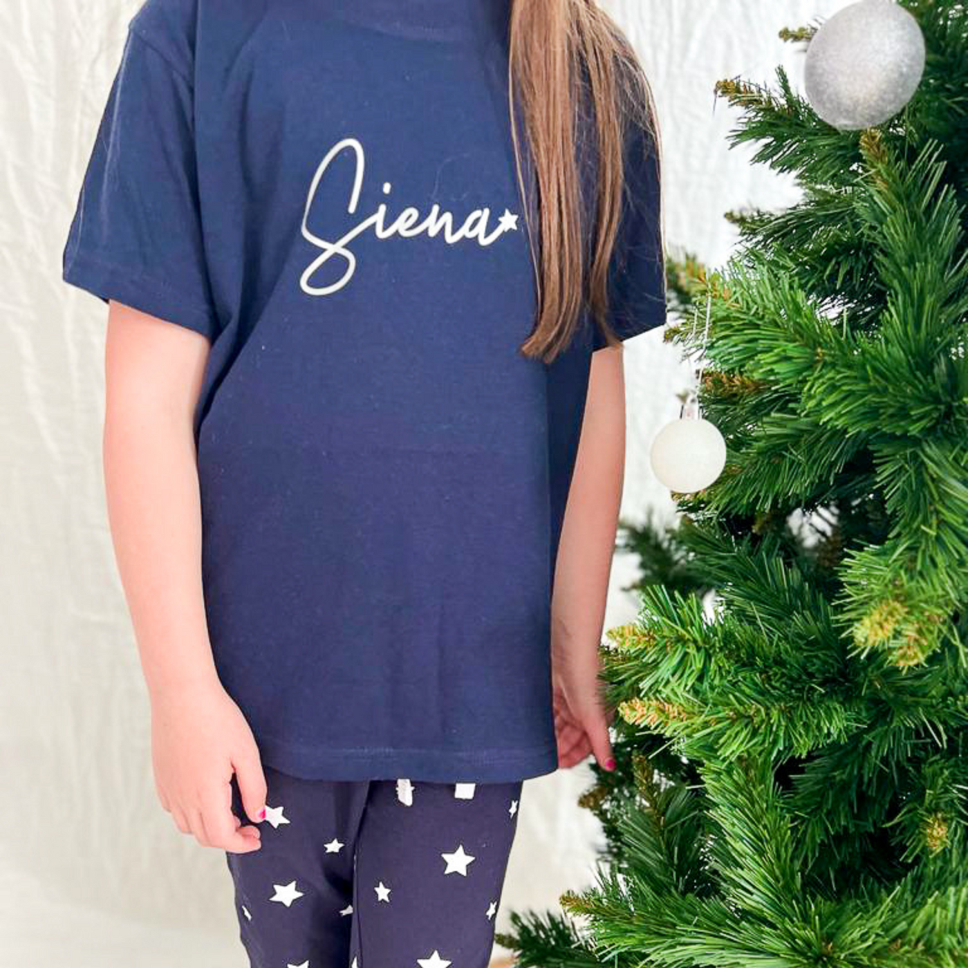 Silver Star Personalised Christmas Pyjamas | Kids