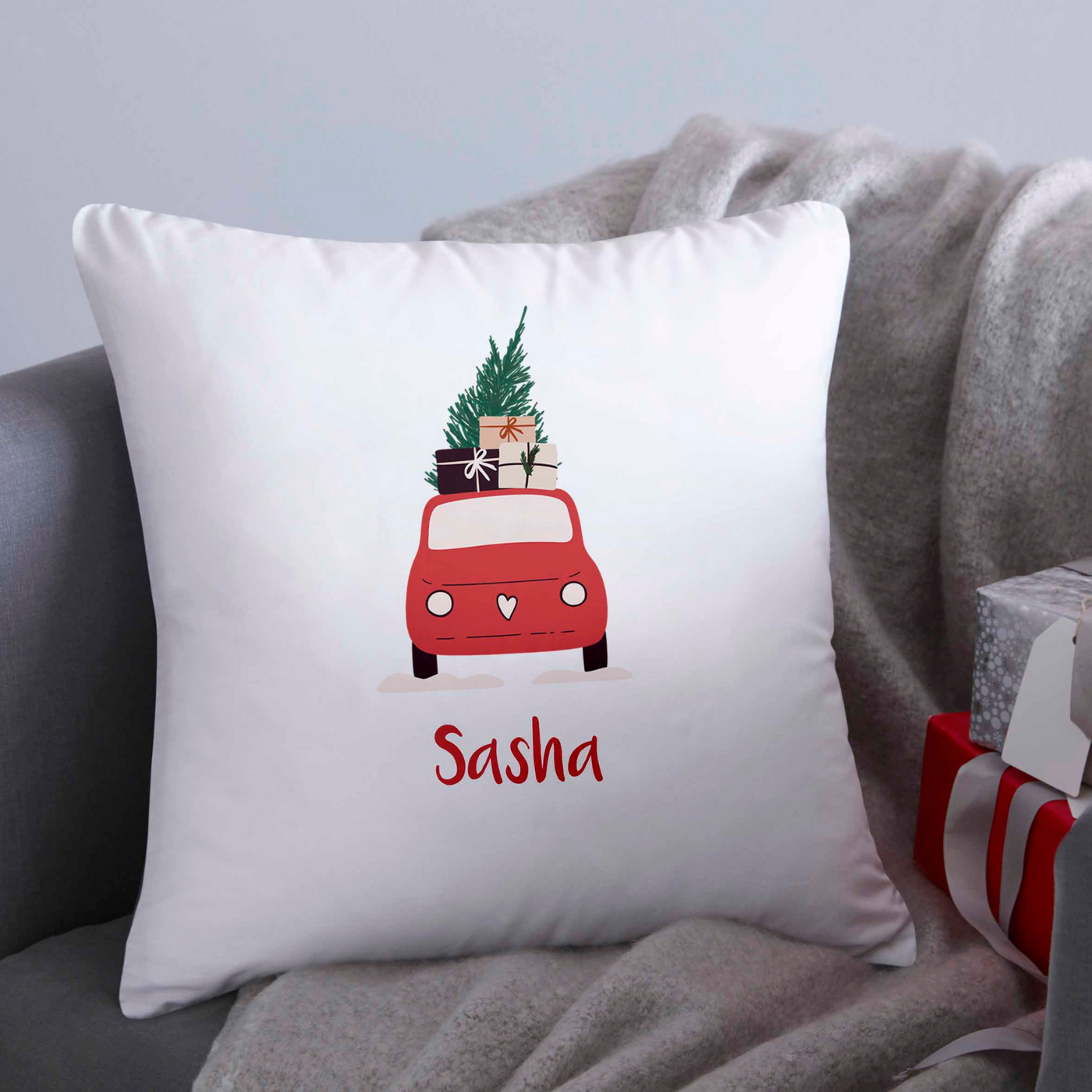 Christmas Car Personalised Cushion