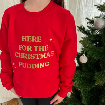 Kids Personalised Christmas Sweatshirt | Red