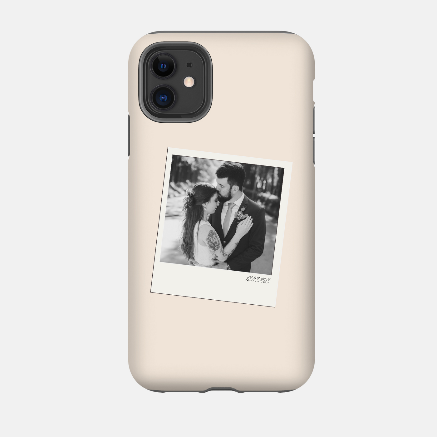 Personalised Phone Case | Wedding Polaroid in Vanilla