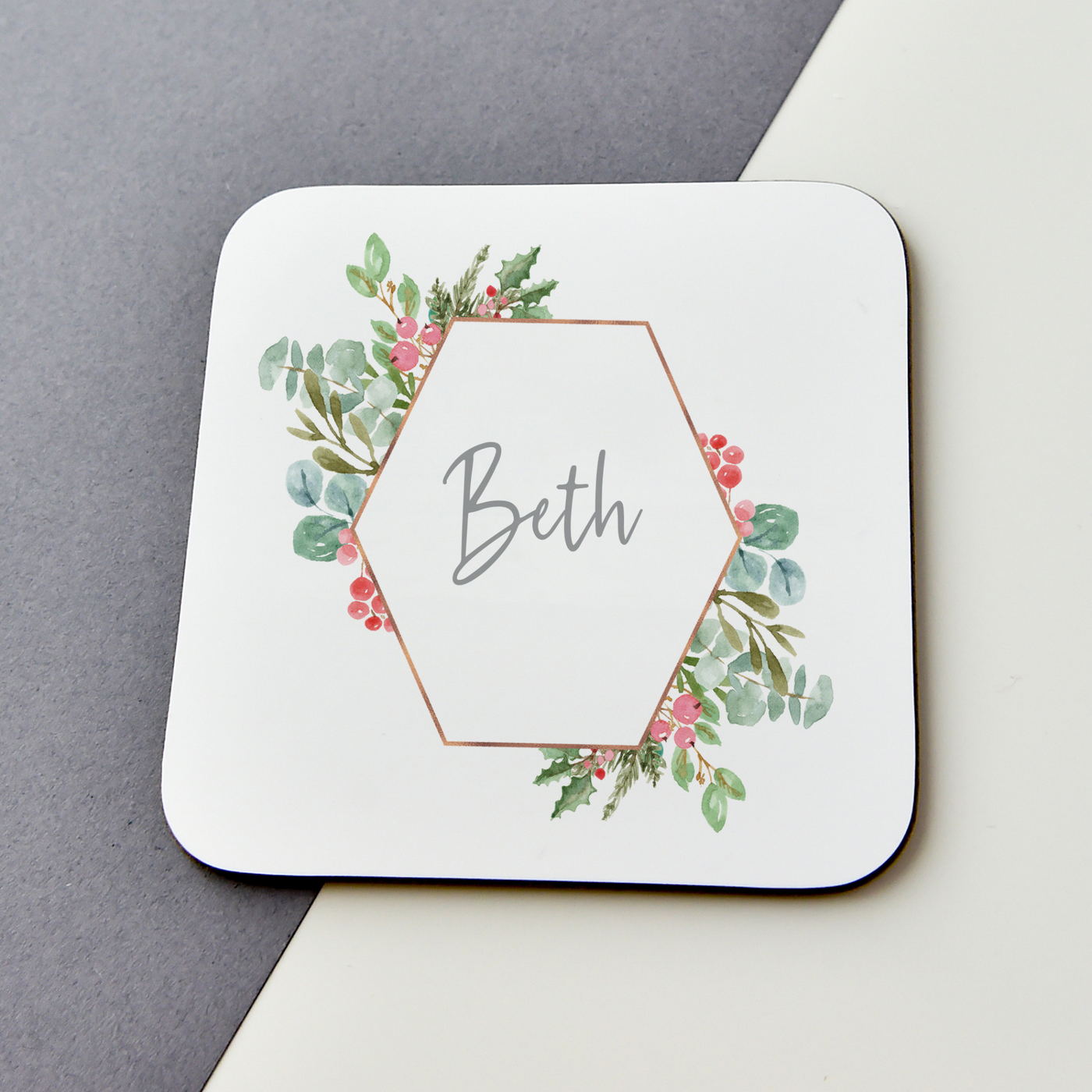 Personalised Coaster | Christmas Berry