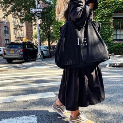 Large Personalised Tote Bag | Black