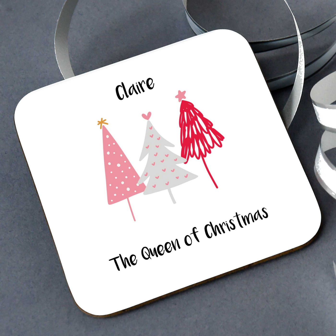 Personalised Coaster | Queen of Christmas