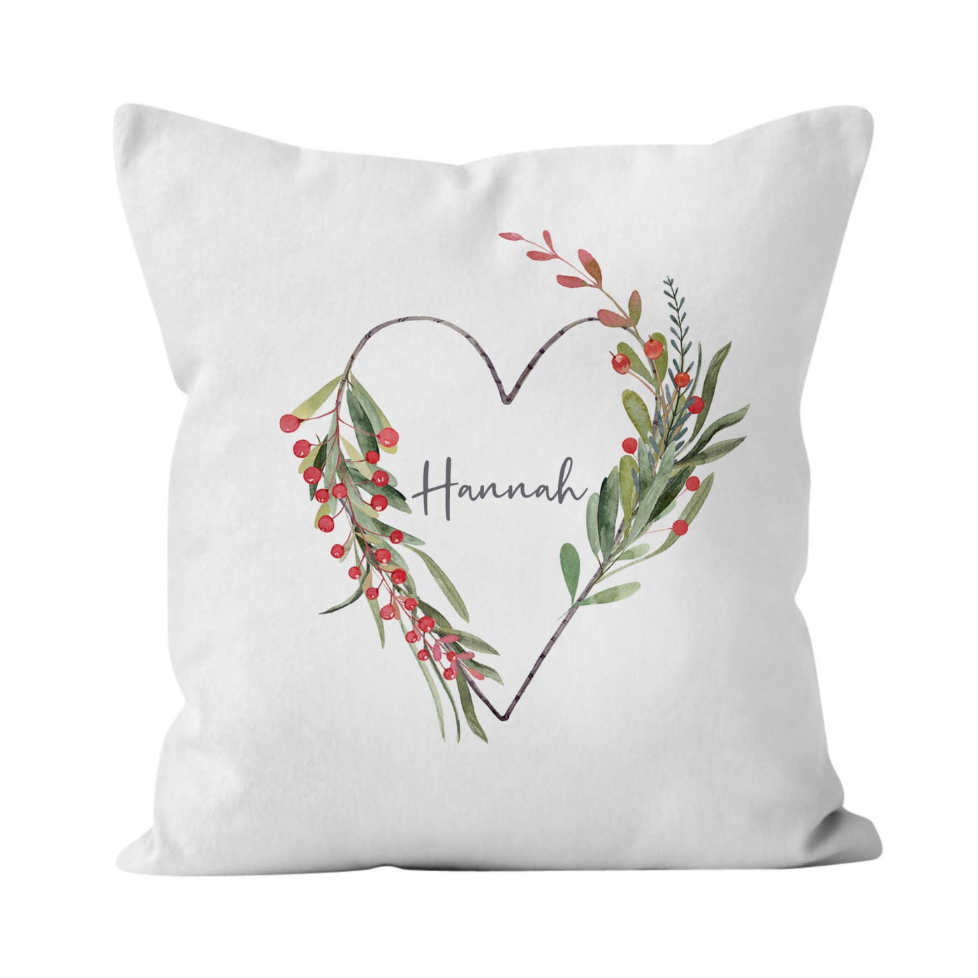 Christmas Hearts Personalised Cushion