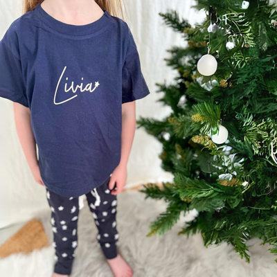 Silver Star Personalised Christmas Pyjamas | Kids