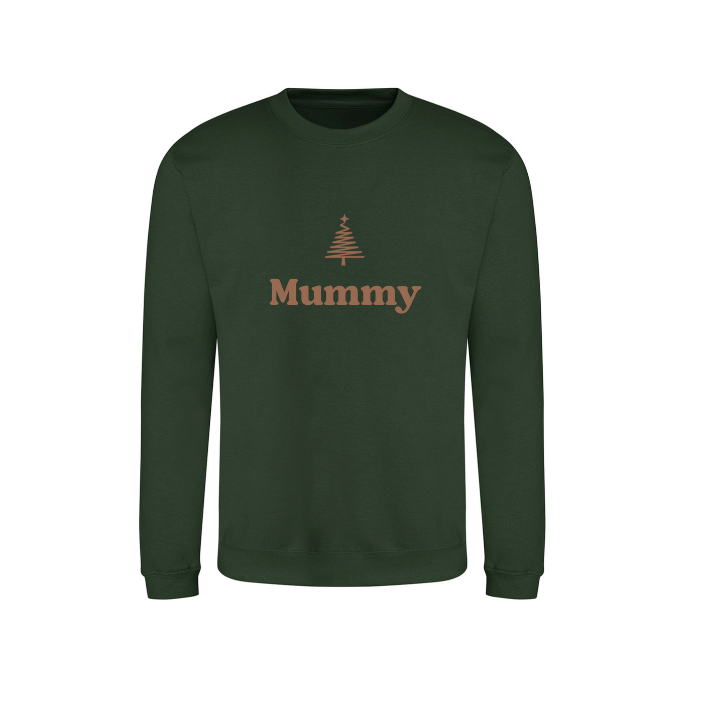 Womens Personalised Christmas Tree Sweatshirt | Green