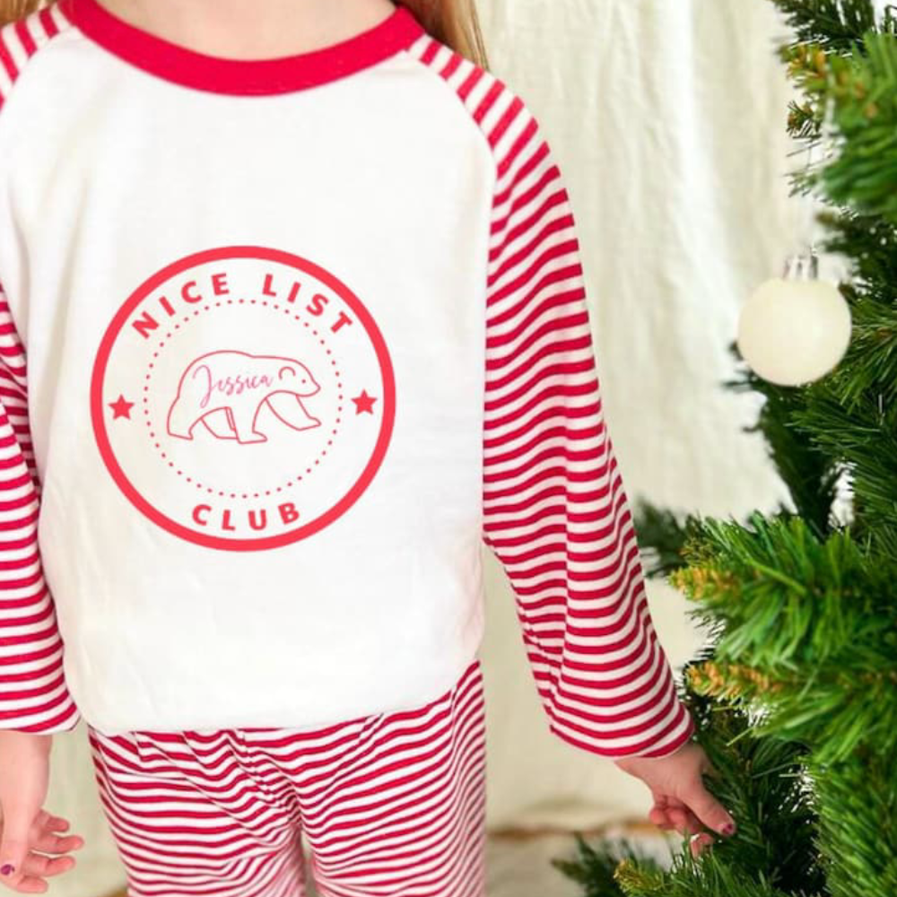 Nice List Personalised Christmas Pyjamas | Kids