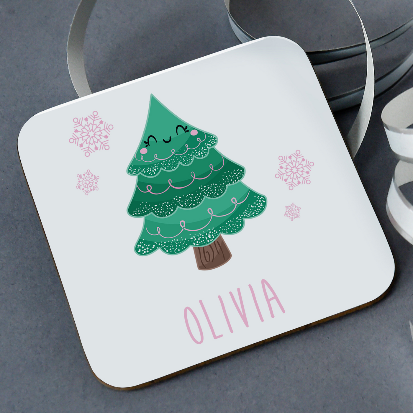 Personalised Coaster | Christmas Tree