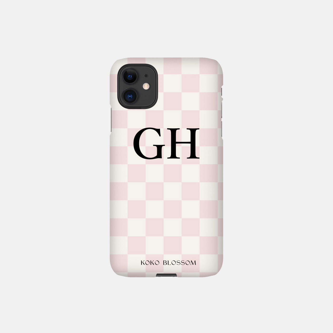 Personalised Phone Case | Checked in Blush