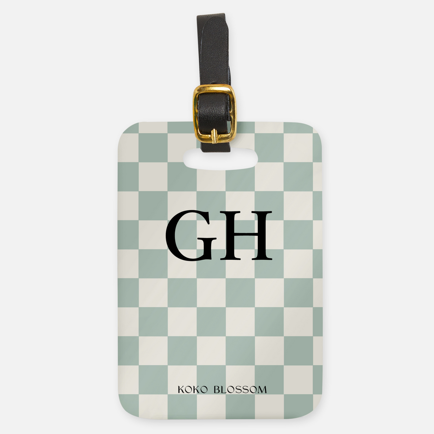 Personalised Luggage Tag | Checked in Sage
