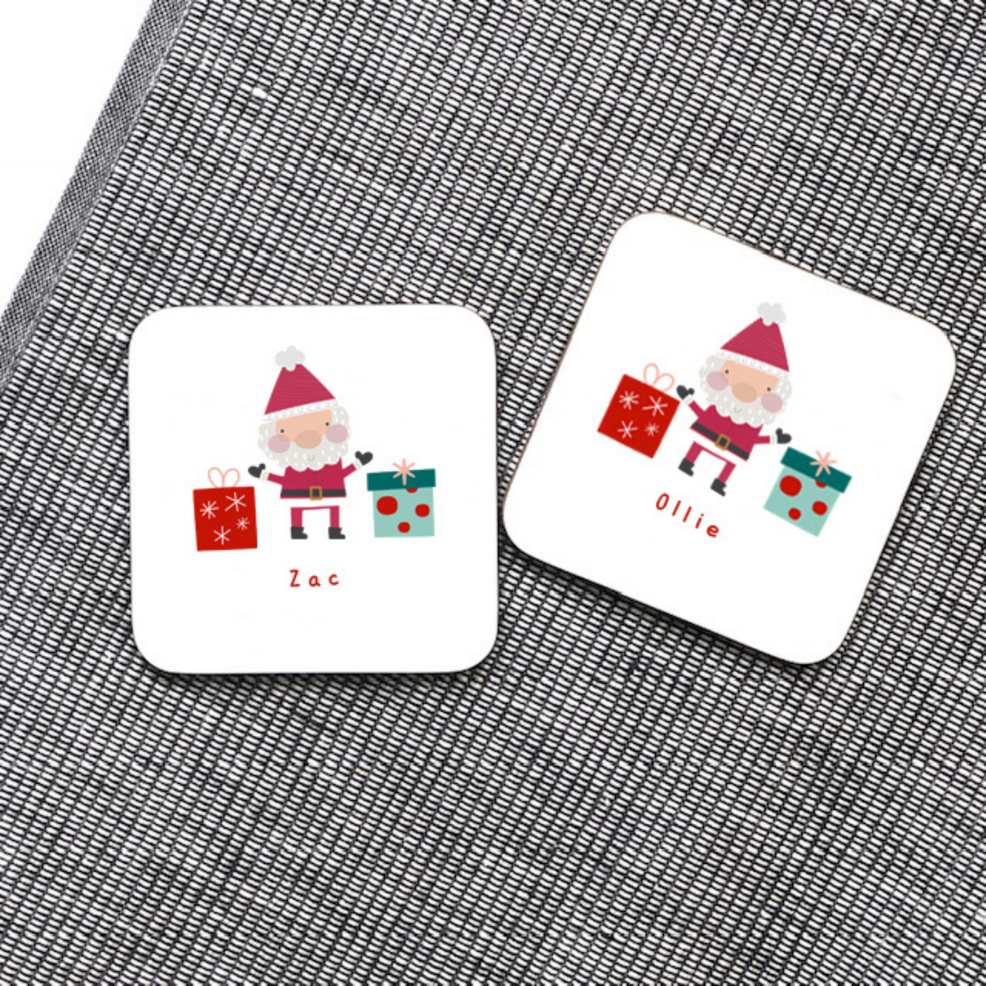 Personalised Coaster Set | Santa