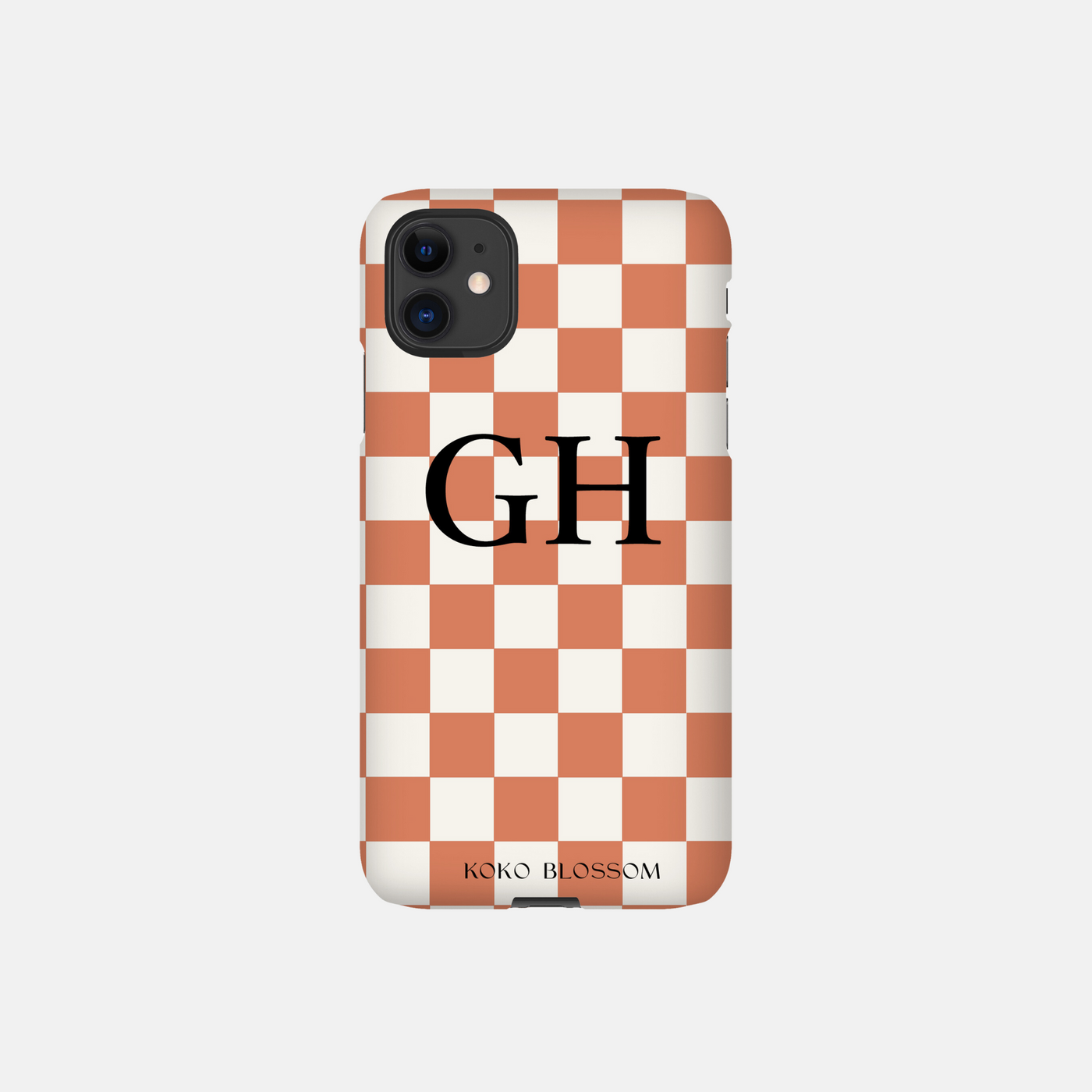 Personalised Phone Case | Checked in Caramel