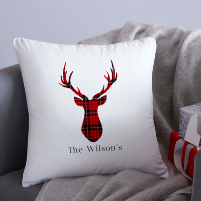 Christmas Stag Personalised Cushion