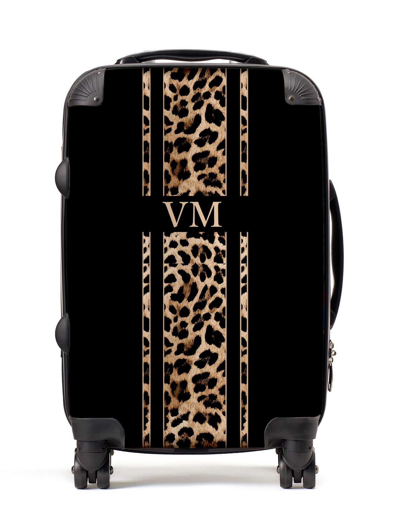 Personalised Suitcase | Leopard Print in Black