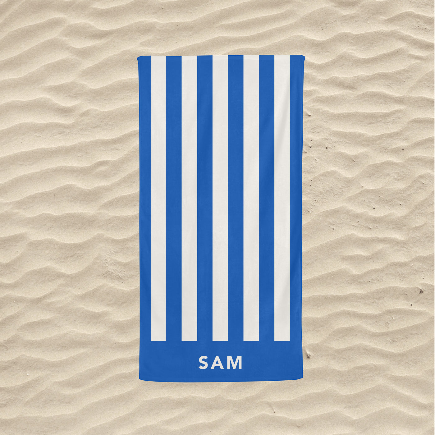 Personalised Towel | Blue Stripe