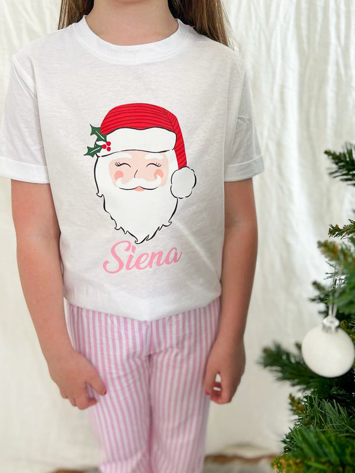 Pink Santa Personalised Pyjamas | Kids