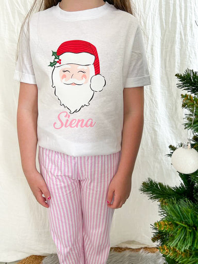 Pink Santa Personalised Pyjamas | Kids