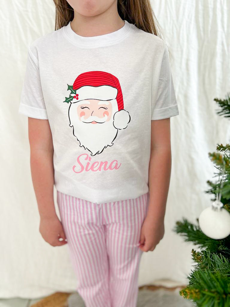 Pink Santa Personalised Pyjamas | Kids