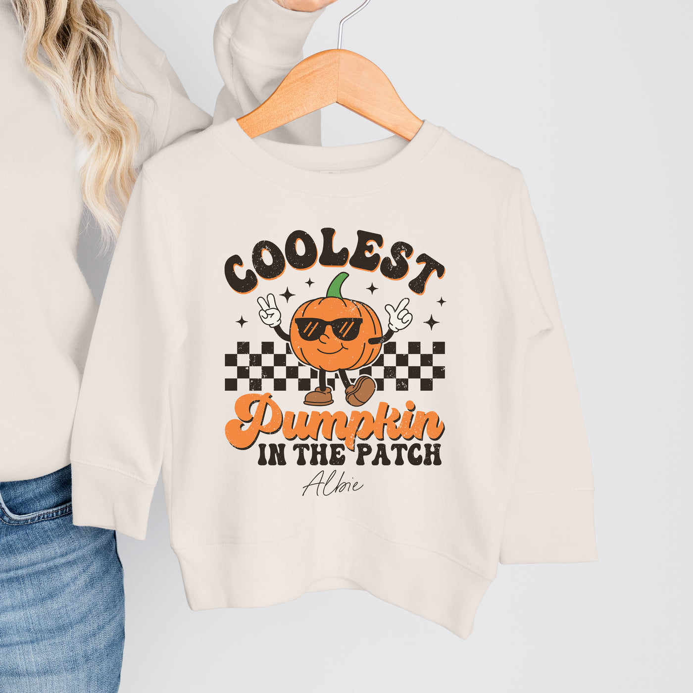 Kids Coolest Pumpkin in the Patch Personalised Sweatshirt