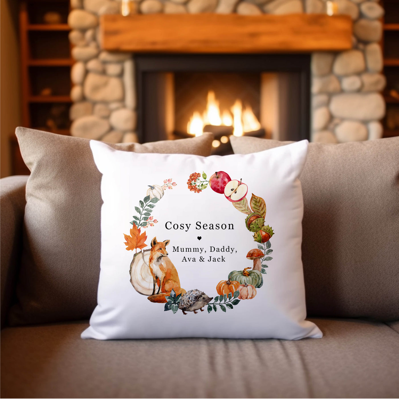 Cosy Season Personalised Cushion