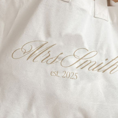 Personalised Mrs Tote | Cream
